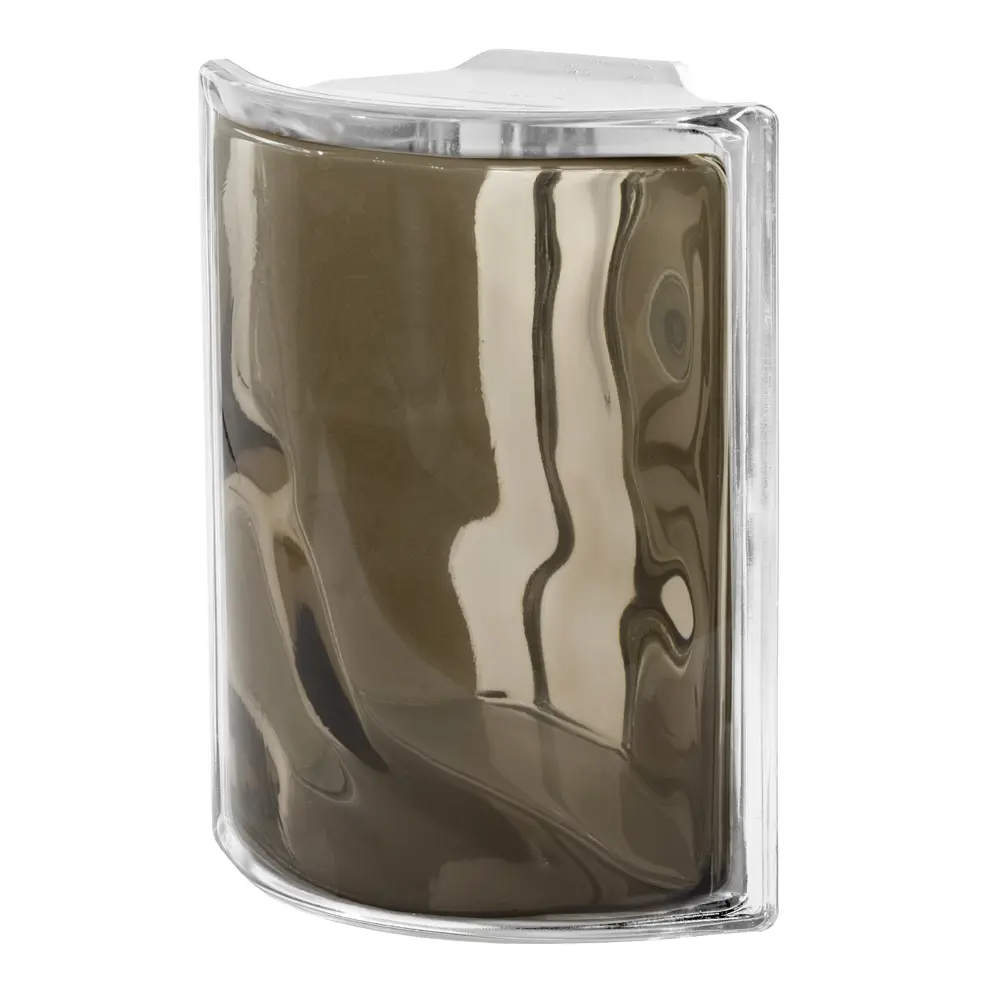 Стеклоблок Vitrablock Волна окрашенный внутри угловой цвет опал 88961740 STLM-2197292 