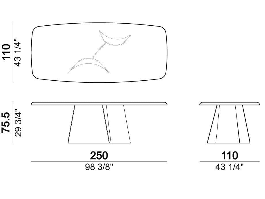 Круглый обеденный стол из железа и стекла Arketipo AVALON ARCH-00145435 - Вид №8