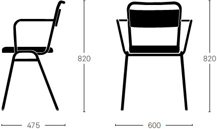 Deadgood Стул из мягкой ткани с подлокотниками и открытой спинкой Working girl Wg4a - Вид №4