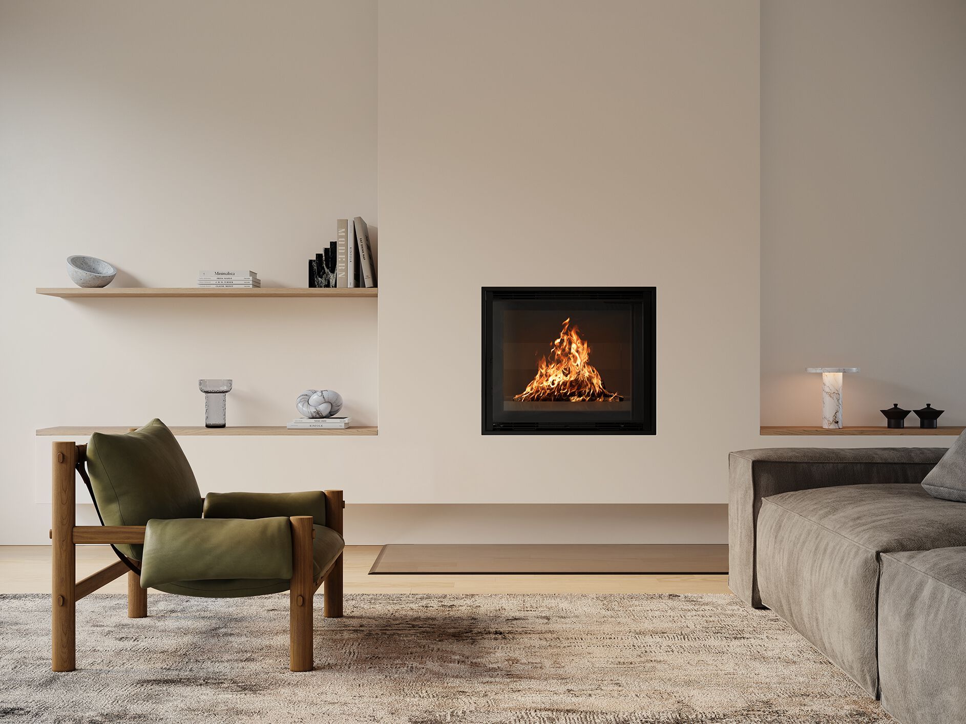 Каминная вставка RÜEGG HEATCUBE 57x68 STAR ARCH-00130985