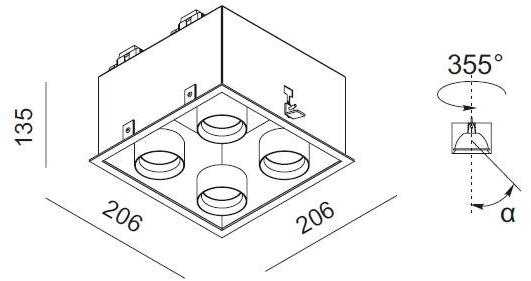 Lucifero's Встраиваемый точечный светильник из окрашенного металла Incas sun-id-1407269 - Вид №3