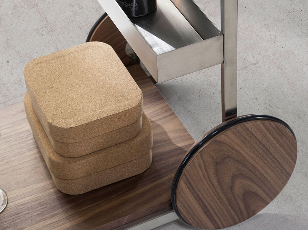 082155 Барная тележка -NOGAL Angel Cerda C1701 