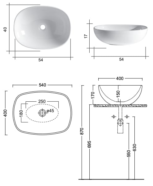 Керамическая столешница Nic Milk ARCH-00111130 - Вид №3