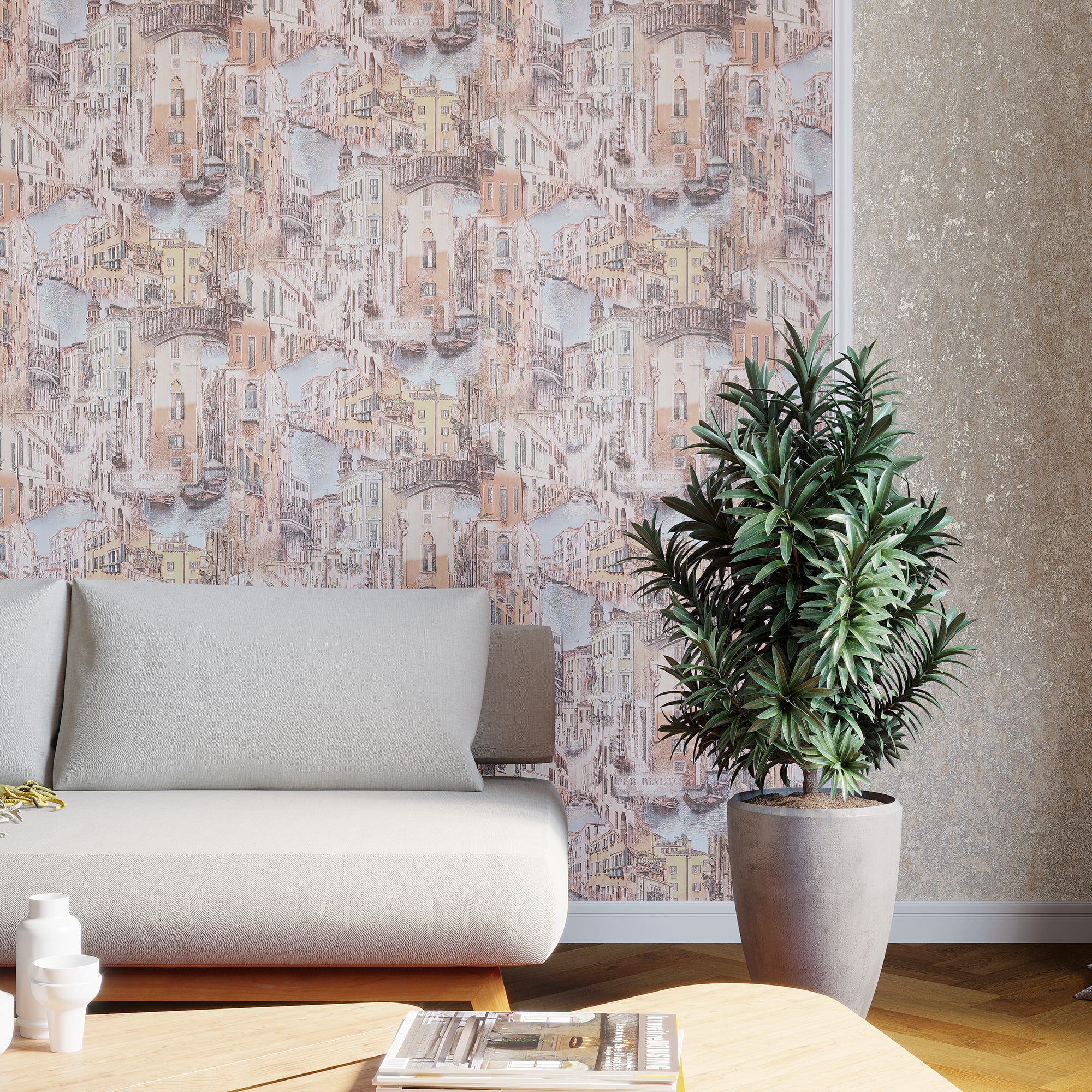 82912555 Обои флизелиновые бежевые 1.06 м PP71538-21 Lucia Santreyd - Вид №2