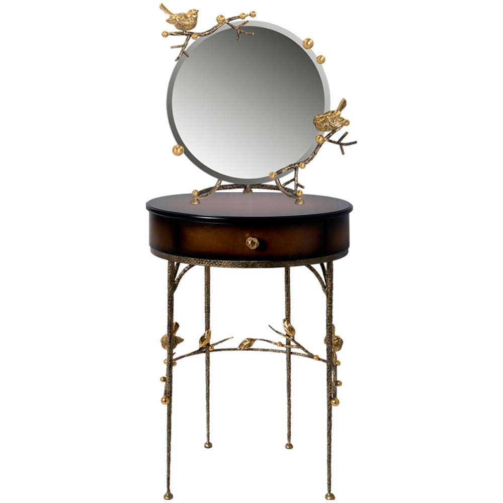 15012,79029 Столик и зеркало Терра Каштан BOGACHO 4627196590403, 4627196590380