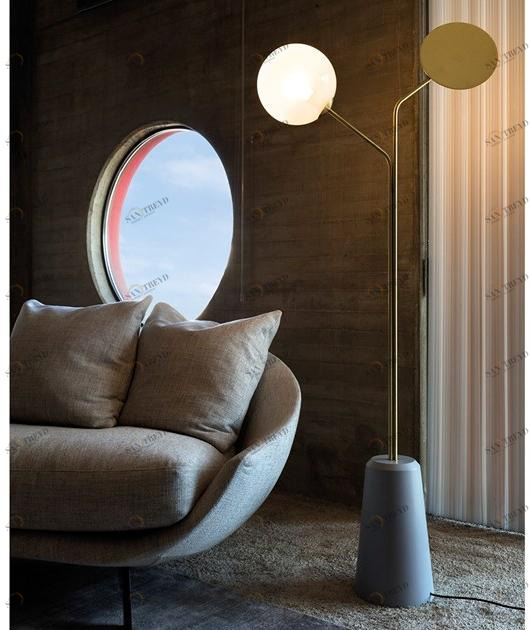 Cangini & Tucci Торшер с прямым и отраженным светом из латуни в современном стиле Inti sun-id-1496057