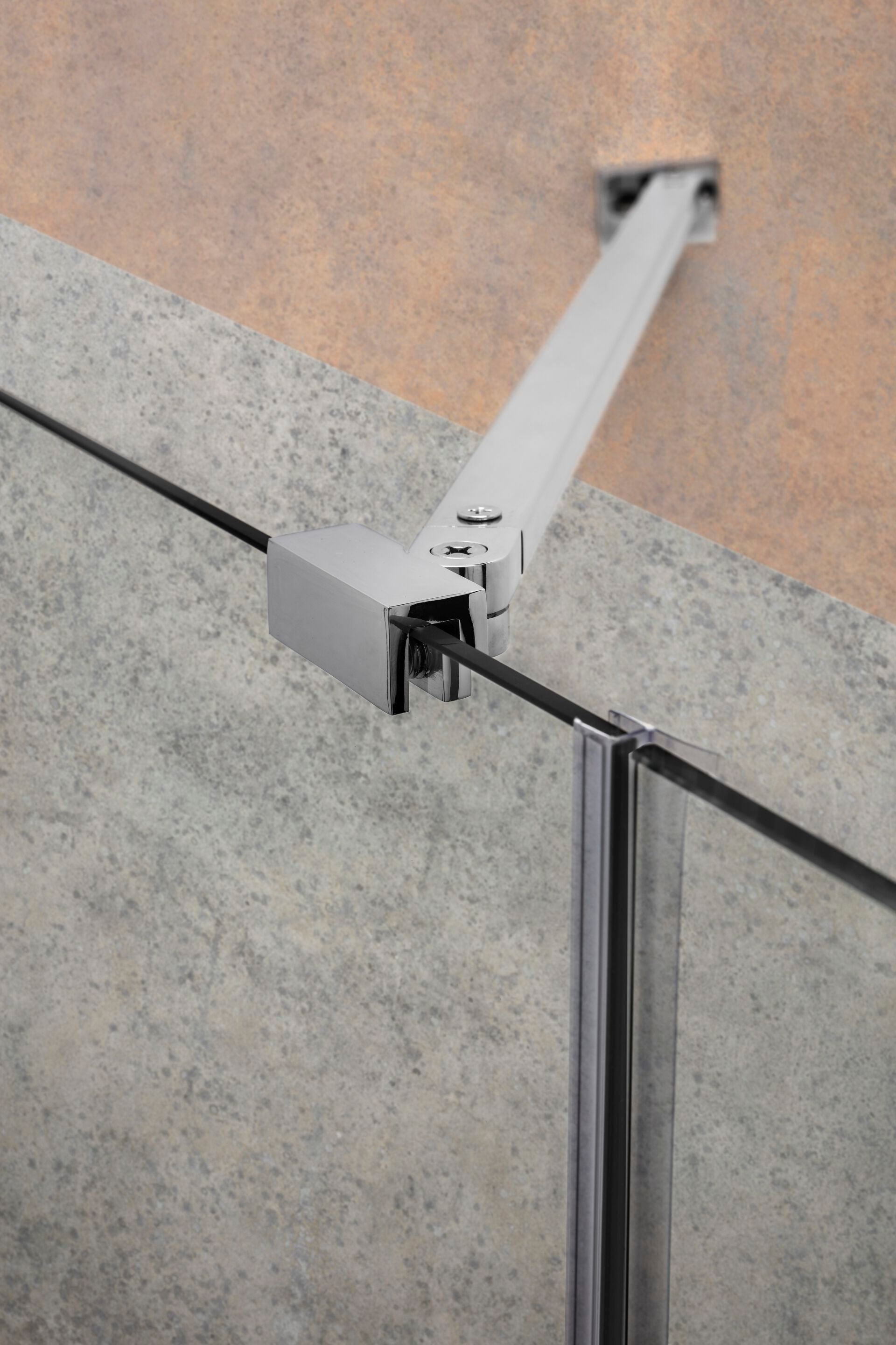 Алюминиевая и стеклянная душевая кабина с распашной дверью TAMANACO TEPB43 ARCH-00039741 - Вид №2