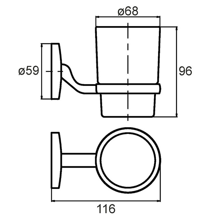 CADSMG0M45 Milardo Cadiss Подстаканник одинарный Cadiss Россия  - Вид №1