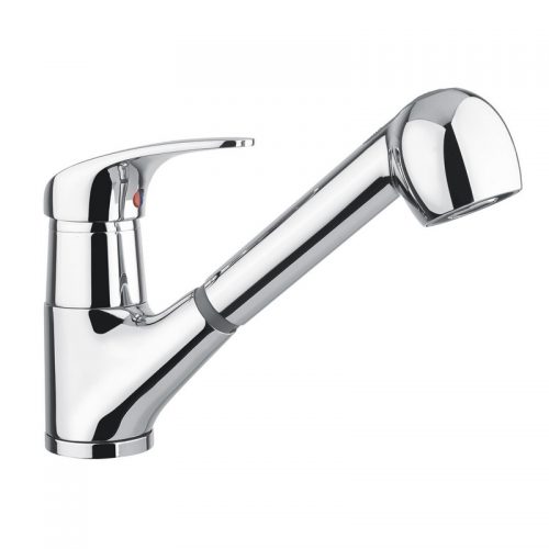 02451/LN Idral Кухонный смеситель, однорычажный, с выдвижным ручным душем и коротким рычагом 