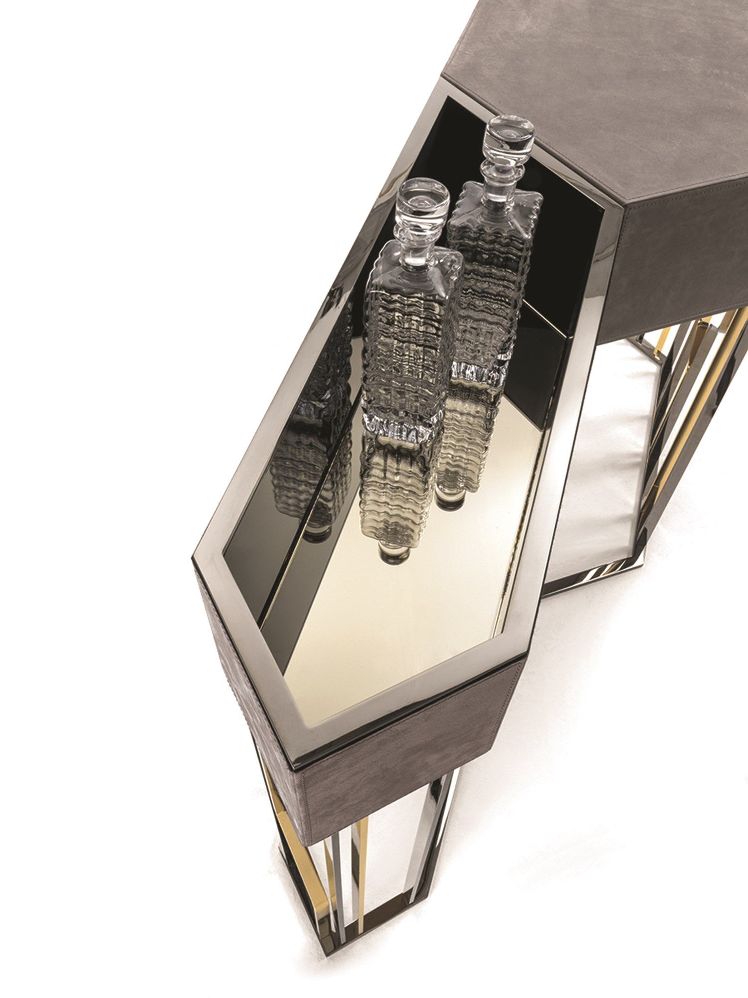 Кожаная консоль с ящиками Longhi Loveluxe 2017-Essence collection ARCH-00117629 - Вид №3