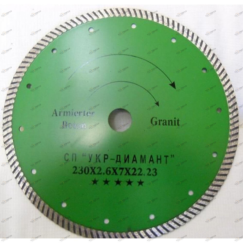 Диск алмазный УКР-ДИАМАНД 230мм турбированный Trio-Diamond 12906