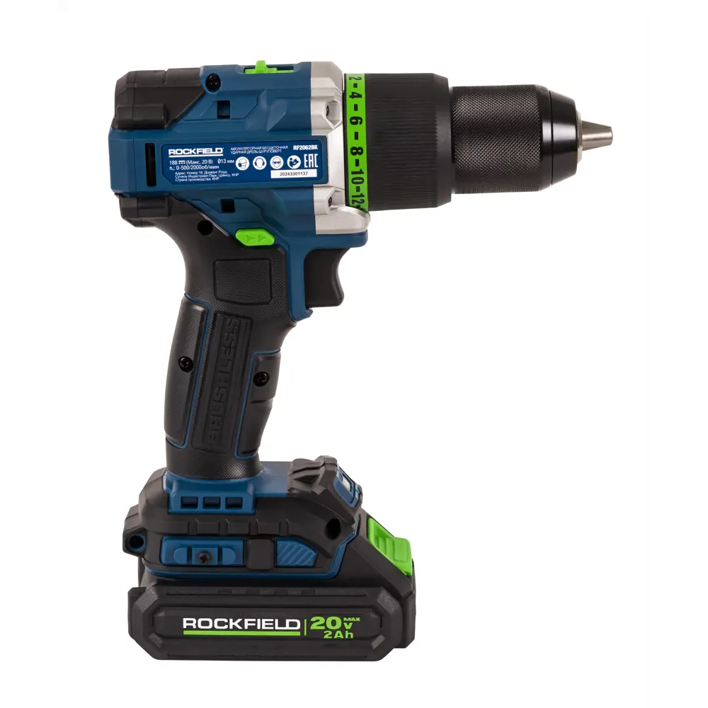 Аккумуляторная дрель-шуруповерт Rockfield RF2062BK с ударной функцией 89367262 STLM-1577436 - Вид №5