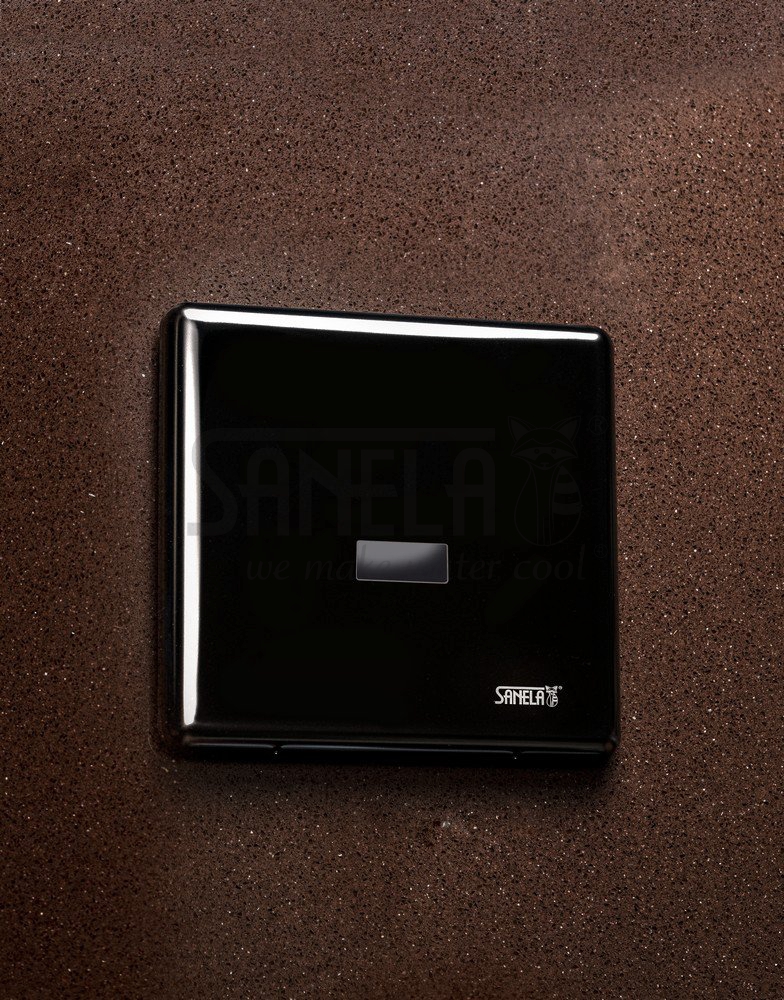 01019 Инфракрасное чёрное уцтройство смыва для писсуара, с монтажной коробкой и встроенным источником питания, 230 В/ 50 Гц SANELA  - Вид №2