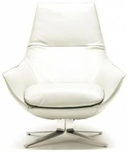 MisuraEmme Поворотное кожаное кресло с 4-мя спицами Atelier