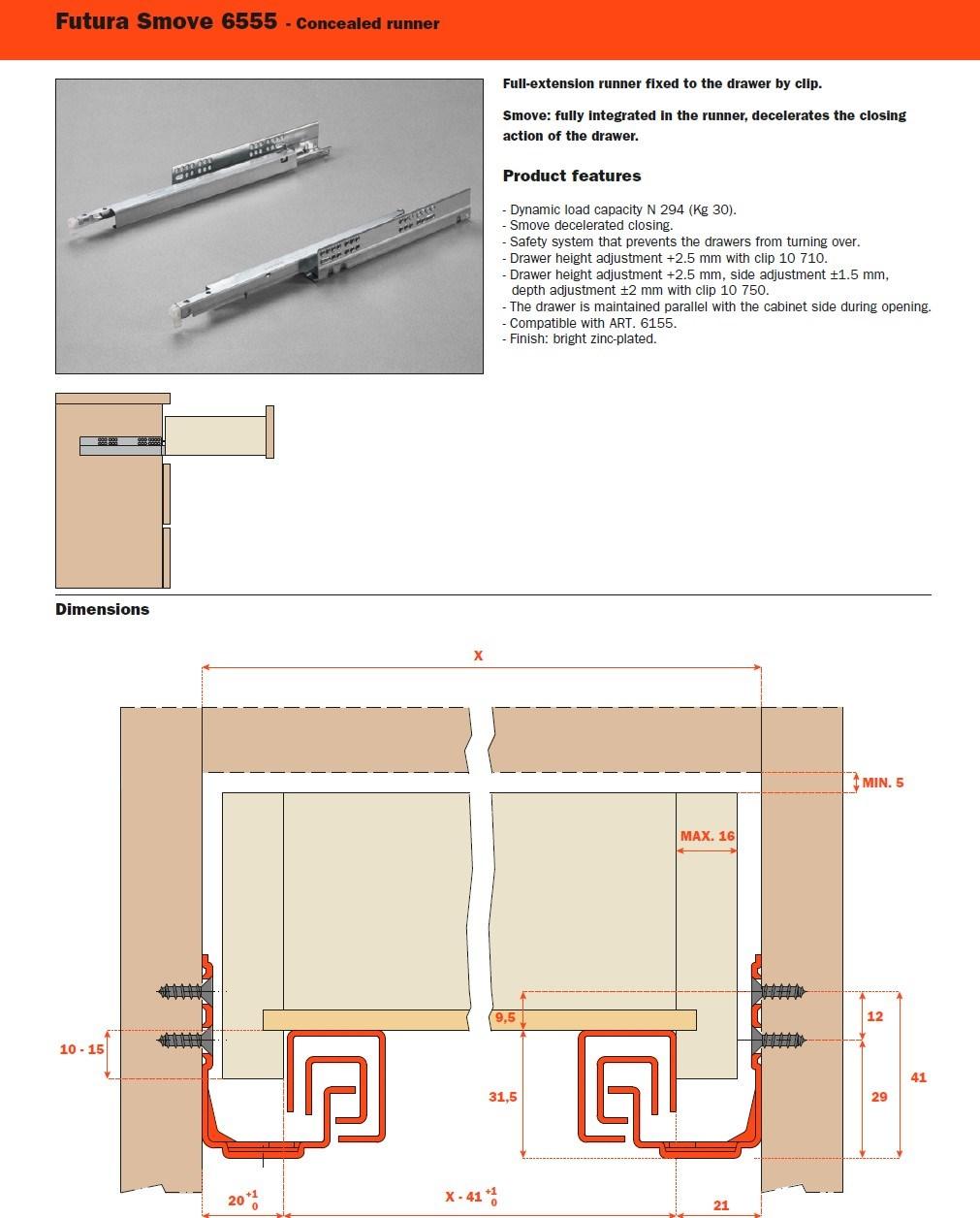 SALICE Направляющая для ящика sun-id-1407338 - Вид №4
