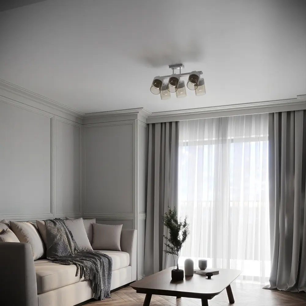 Люстра потолочная KREAFORTA Vereya 6 ламп цвет белый STLM-2023324 - Вид №6