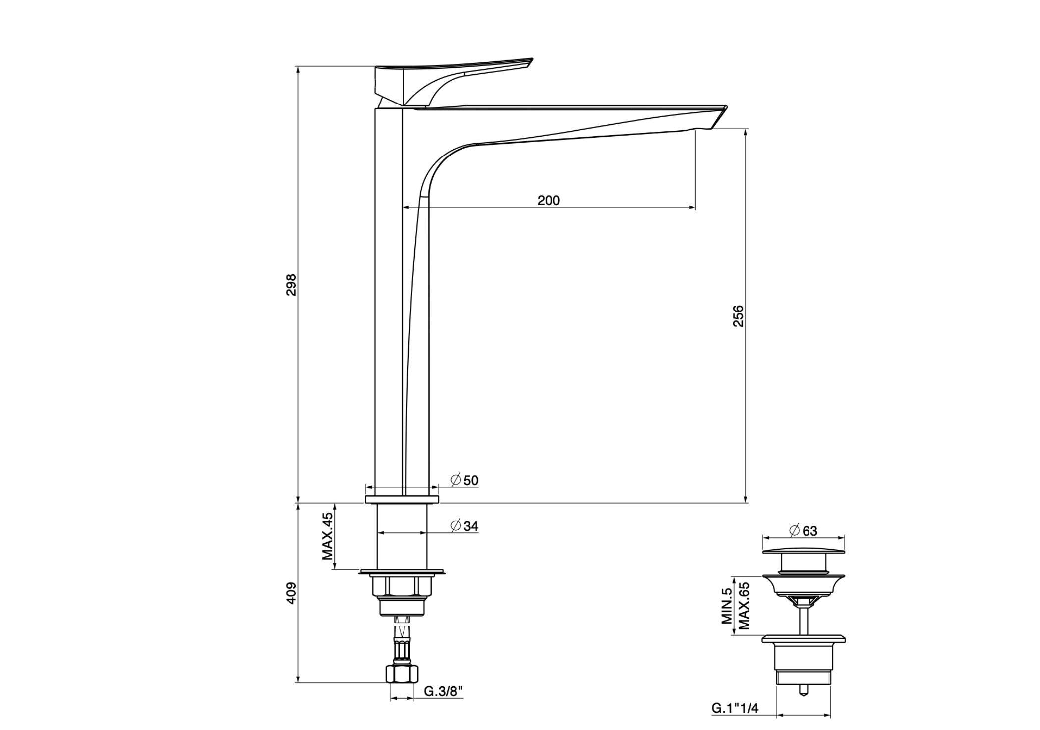 Смеситель для раковины GATTONI Mach 10 ARCH-00020437 - Вид №1
