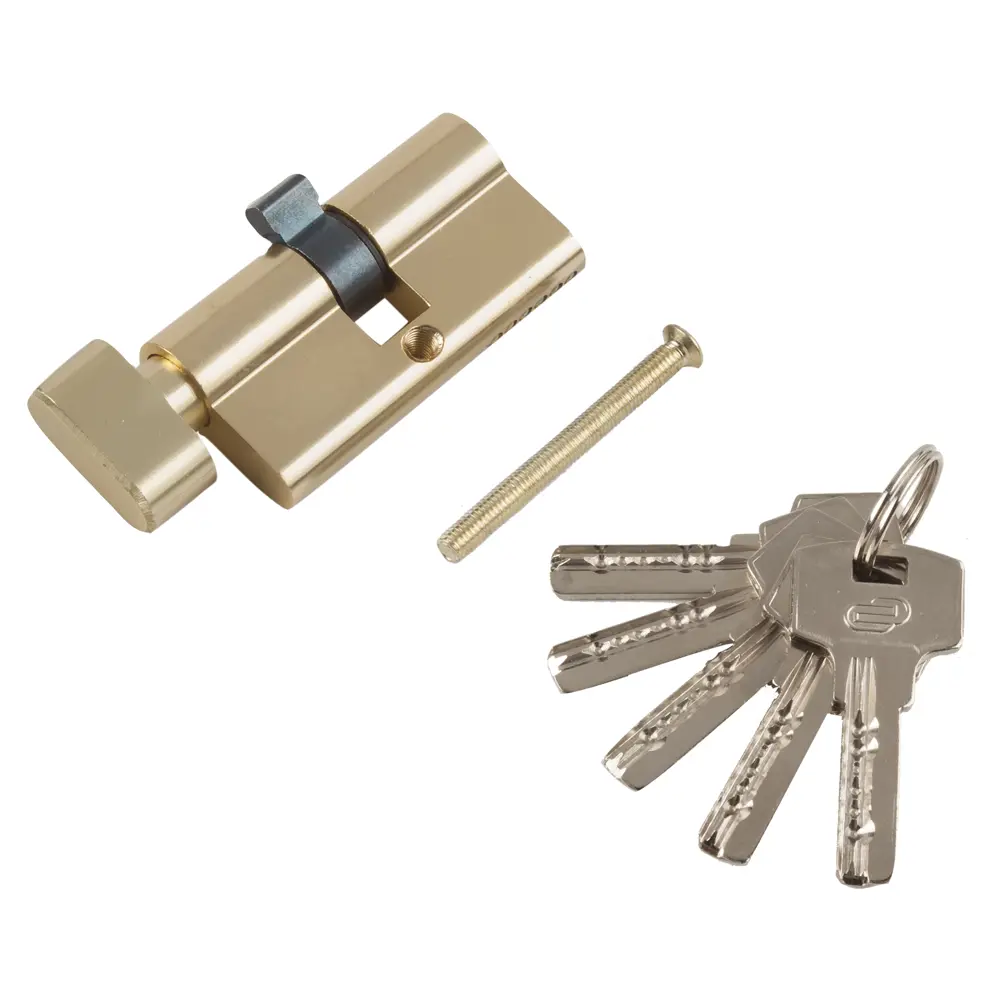 Цилиндр Standers ключ/вертушка 30х30 золото, TT-CAB816 17263931 STLM-2110661  - Вид №1