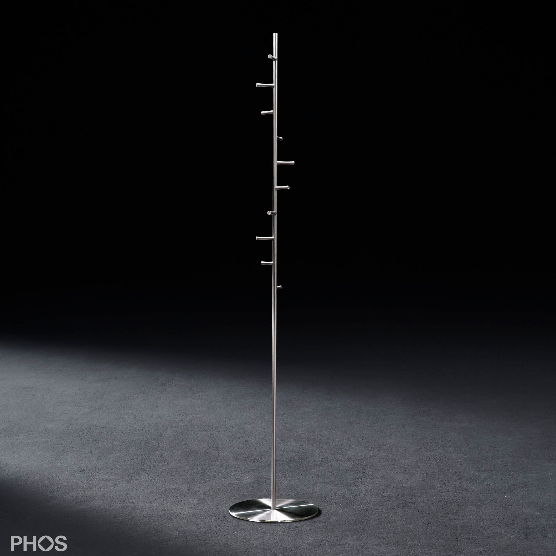 GSTH10FE-B Вешалка для полотенец и гардероб с 10 крючками, опорная плита: нержавеющая сталь. PHOS 