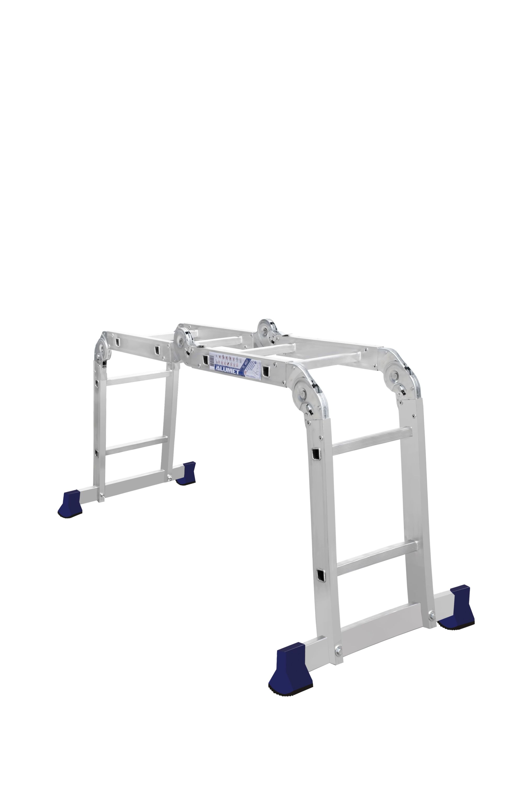 Алюминиевая четырехсекционная шарнирная универсальная лестница (трансформер) TL 4022 ALUMET 