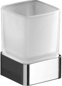 5498(13) Gedy G-Lounge, настольный стеклянный стакан на металлическом основании, цвет хром