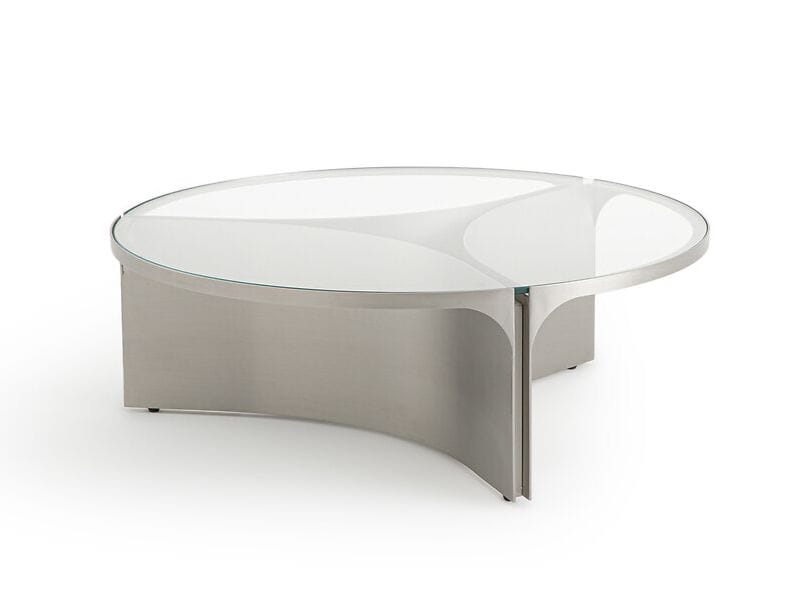 Круглый журнальный столик из нержавеющей стали и стекла AMPM Gira ARCH-00056850 - Вид №6