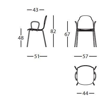 Мягкий тканевый стул с подлокотниками SANCAL боди ARCH-00062945 - Вид №2