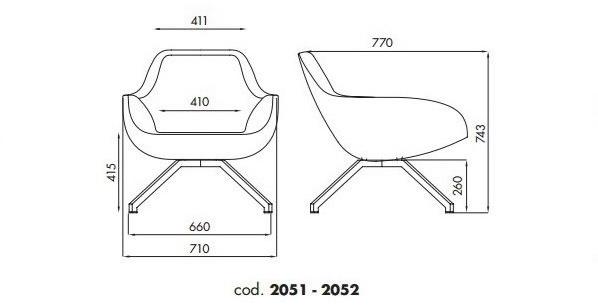 ALMA DESIGN Кресло из ткани с фиксированной или поворотной стальной основой X big sun-id-1358333 - Вид №4