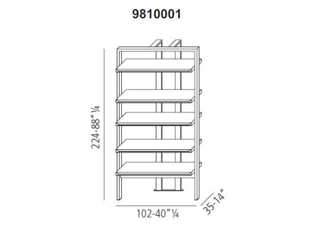 Секционная библиотека Vibieffe 9810 NEXT LIBRERIA ARCH-00047296 - Вид №3