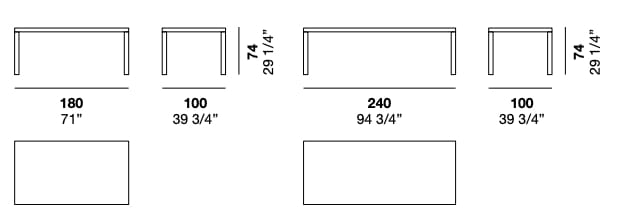 Деревянный прямоугольный стол Alf DaFrè Губия ARCH-00065756 - Вид №2