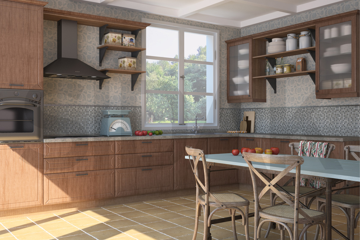 Фасады для кухни Кантри Фрезеровка «Ланос» Ариетт №553 SIDAK SIST1608-213 - Вид №1