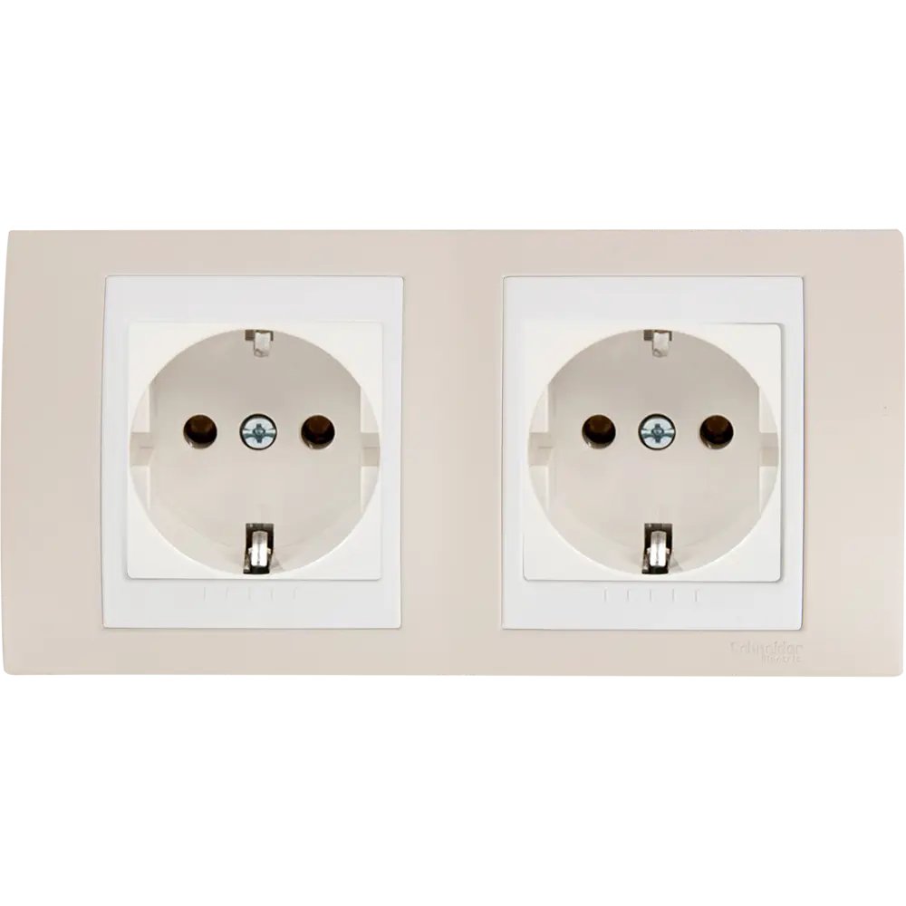 Рамка для розеток и выключателей Systeme Electric Unica 2 поста, цвет песчаный/белый 17797491 STLM-2067291 - Вид №2