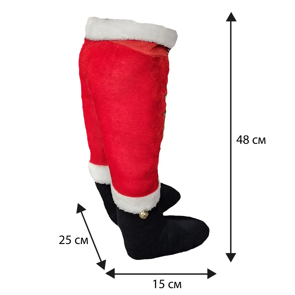 89378391 Елочная игрушка Ноги санты в елке 10x38 см разноцветный STLM-1524549 Santreyd  - Вид №5