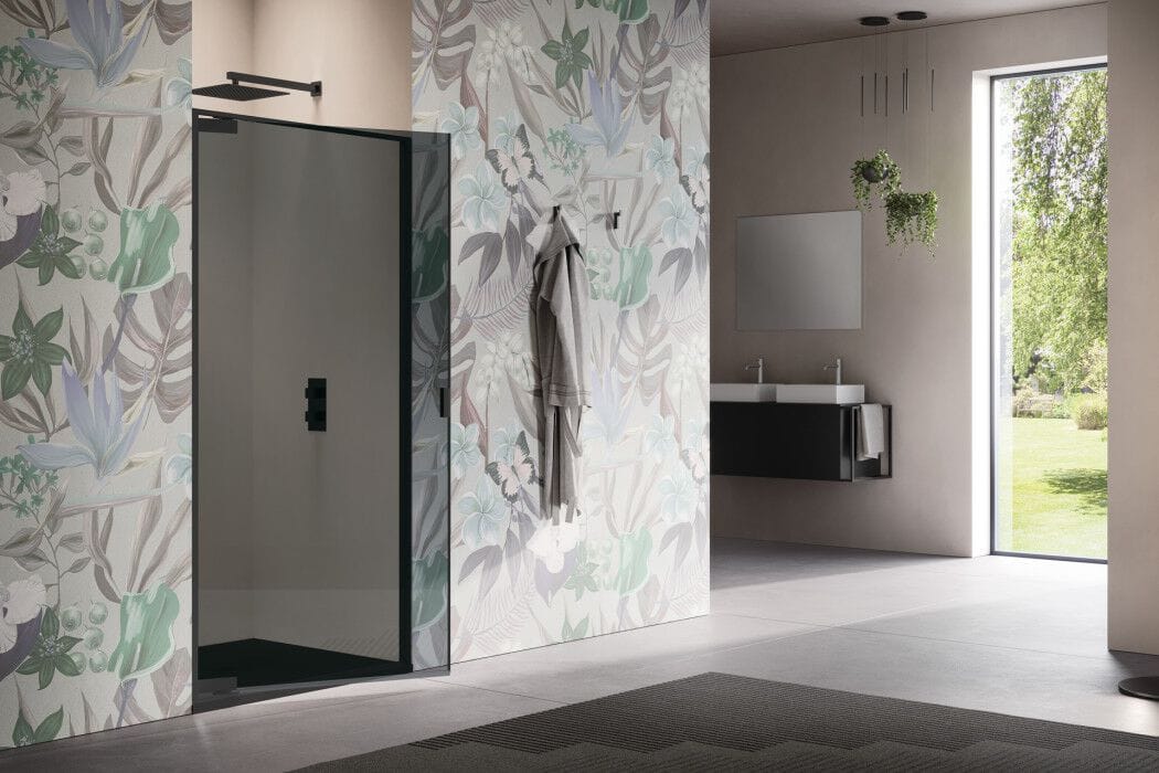 Поворотная поворотная дверь с фиксированной стеной в линии только для ниши Samo PYXIS ARCH-00112847 - Вид №15