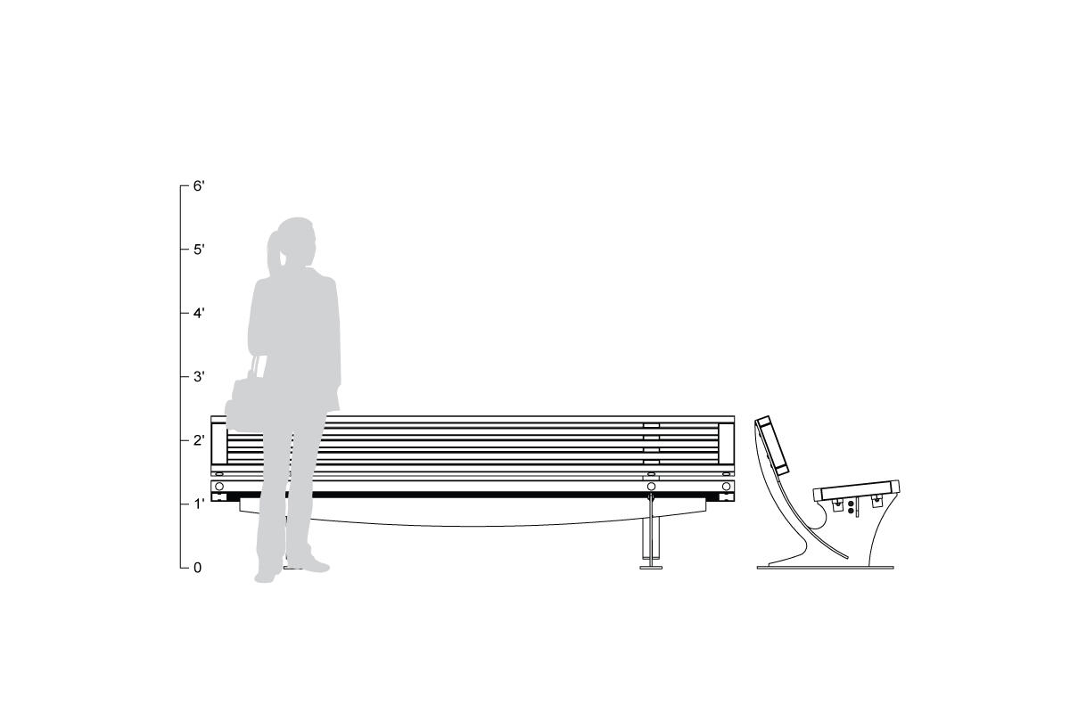 FSRT59 Скамья Pacifica  Forms-surfaces  - Вид №4