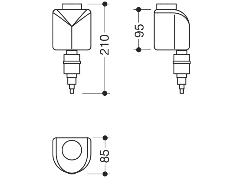 900.06.E04 Бак для мыла и насос для пены HEWI System 900 - Вид №1