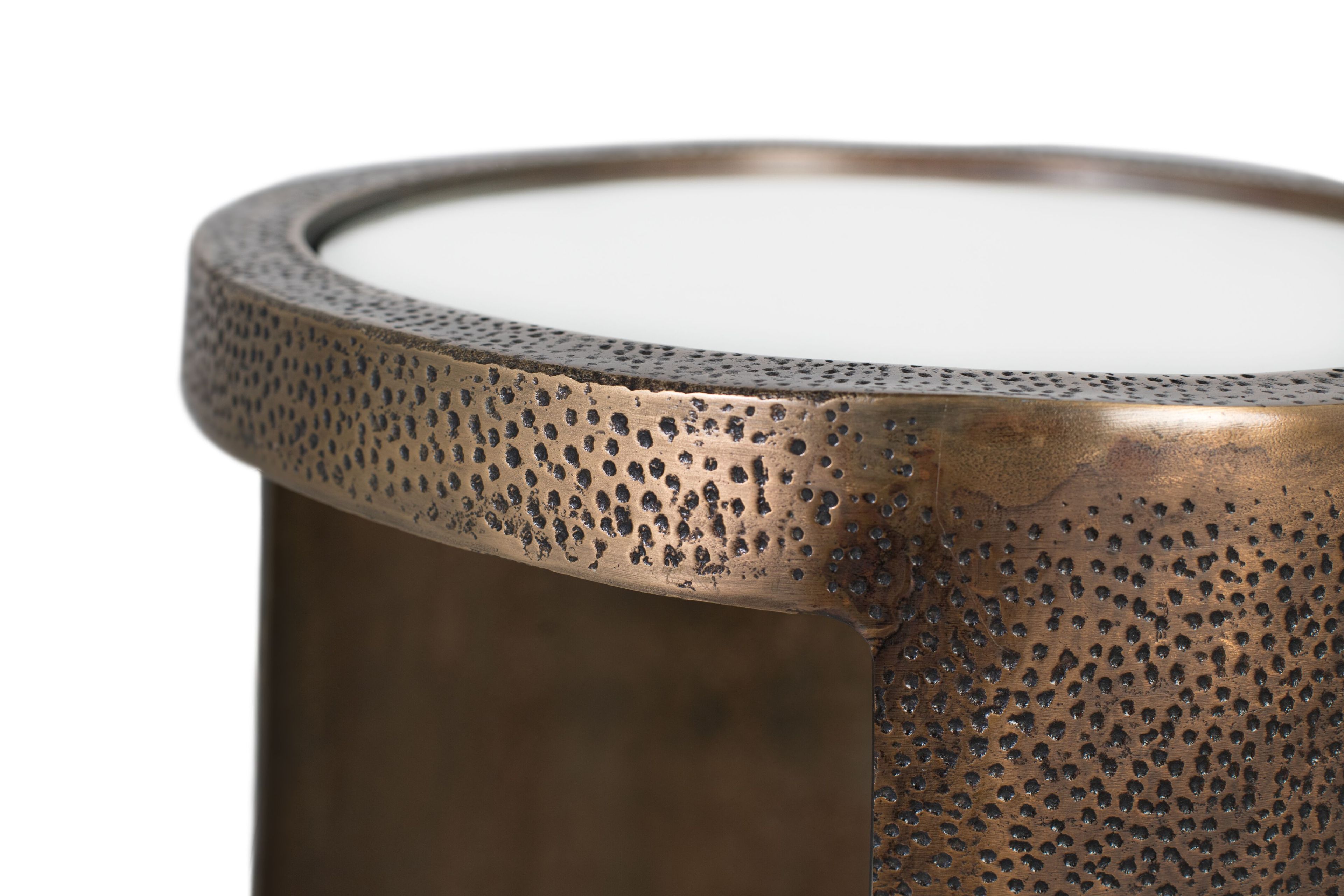 Высокий круглый железный журнальный столик Giner y Colomer 1815 ARCH-00130549 - Вид №2