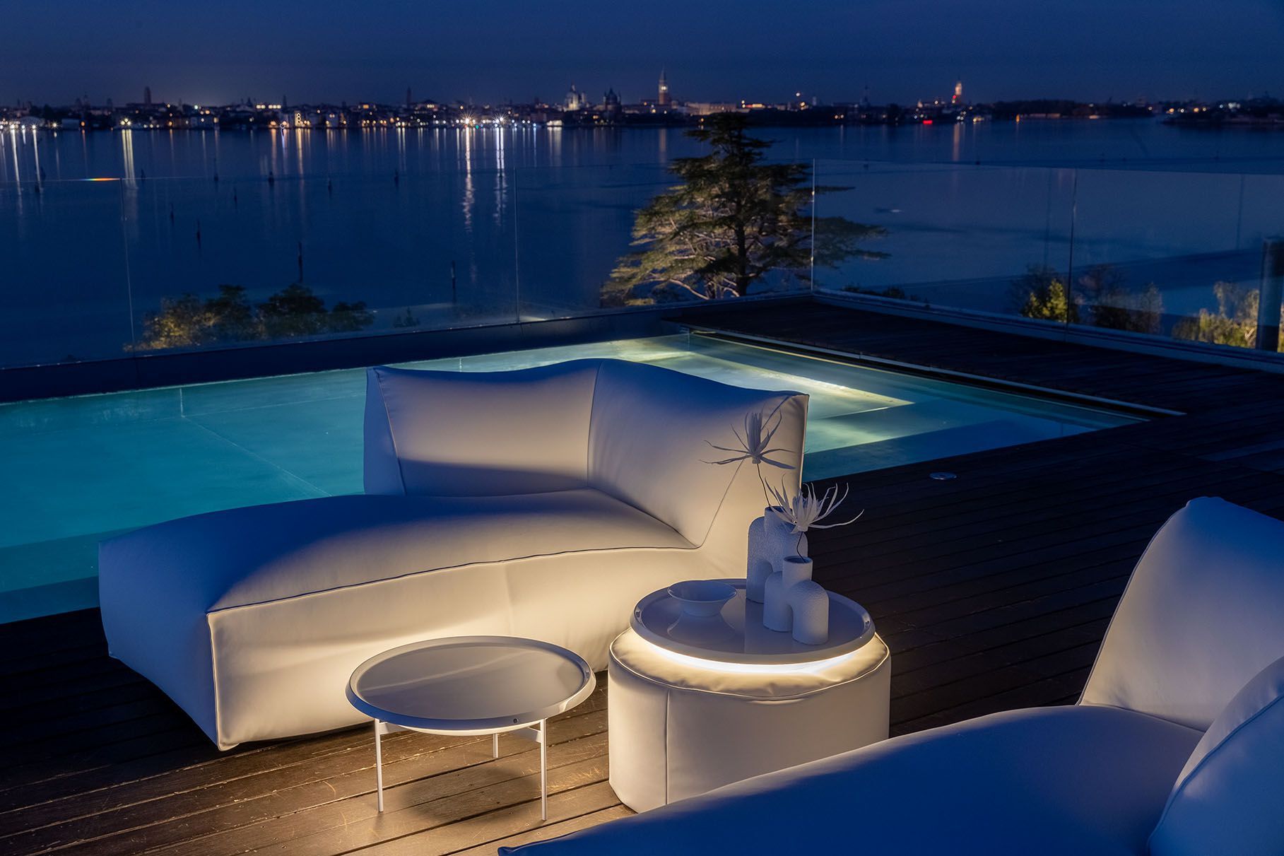 Полиуретановый светящийся лоток ткань круглый пуф GART Giò ARCH-00055862 - Вид №5