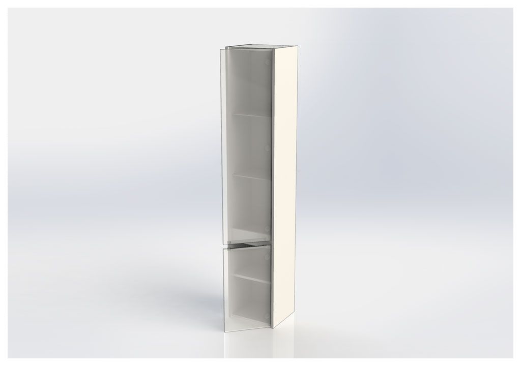 Шкаф-пенал для ванной Aquanet Клио 35 дуб кантри/белый 00195723 - Вид №3