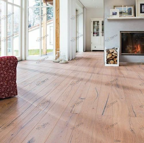 Паркетная доска Haro 4000 Series Top connect белый Аризона Дуб Селект с брашью (Текстурированная) 2200х173 мм 527328