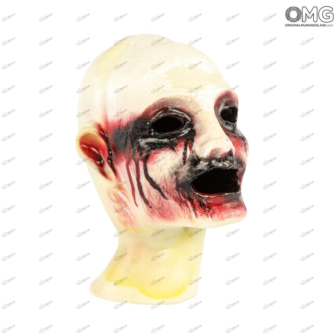 3549 ORIGINALMURANOGLASS Скульптура Голова - Пино Синьоретто - муранское стекло OMG 21 см 