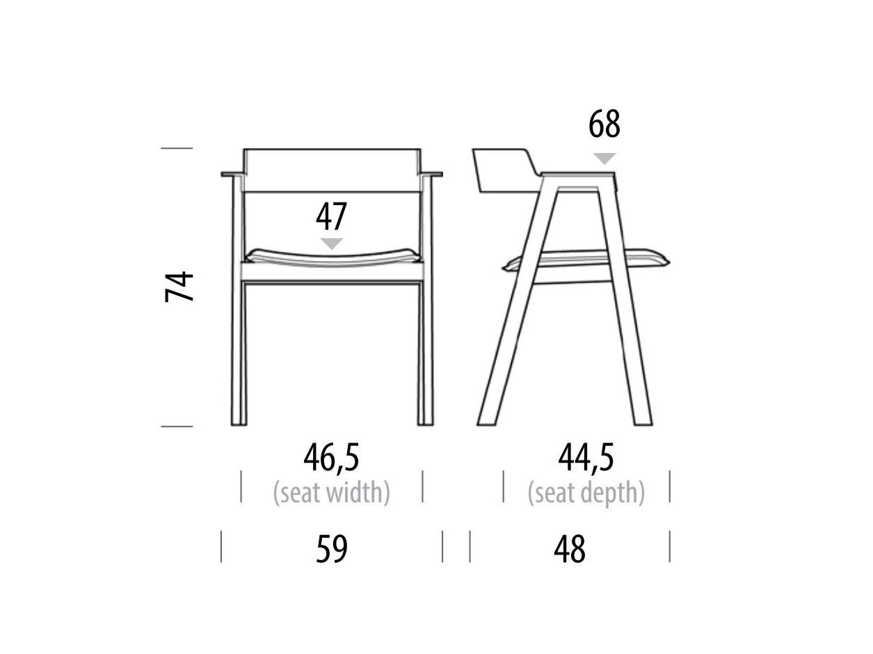 Дубовый стул с подлокотниками Gazzda FLIP ARCH-00129100 - Вид №14