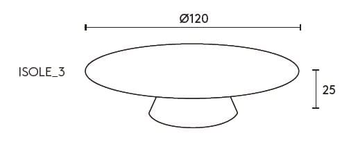 Круглый низкий журнальный столик из лиственницы ALBEDO ISOLE ARCH-00120508 - Вид №3