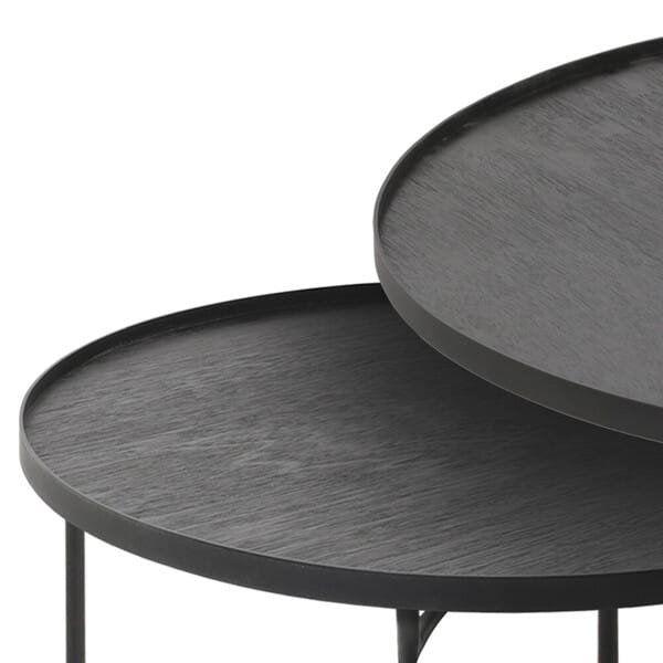 Круглый деревянный журнальный столик для гостиной Ethnicraft ROUND TRAY TABLE SET ARCH-00149057 - Вид №5
