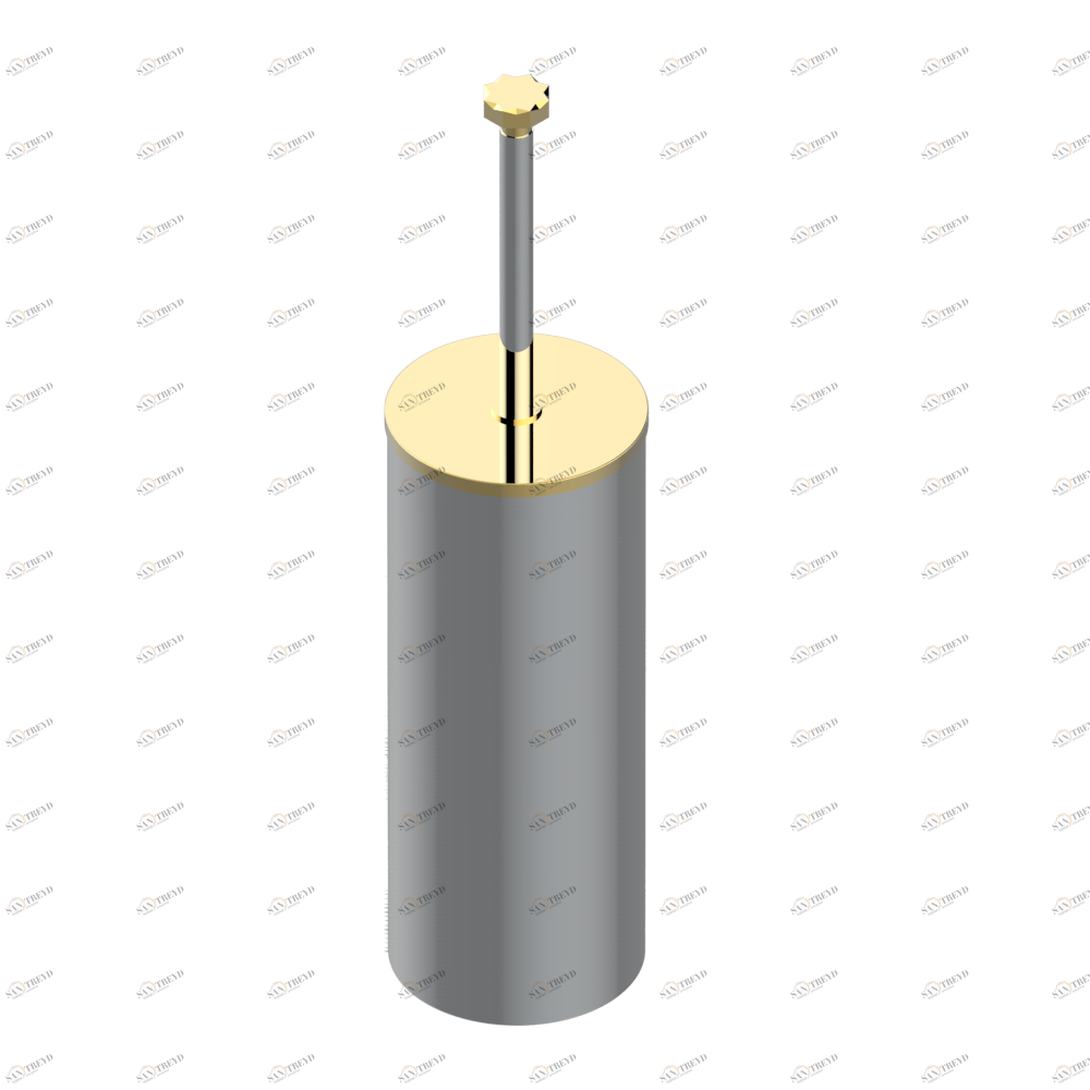 U2L-4700C Стакан напольный и щётка для унитаза с крышкой Thg-paris Nihal porcelaine bleue Хром/золото U2L-4700C CAT.A