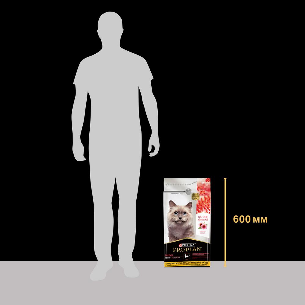 ПР0058664 Корм для кошек Nature Elements для стерилизованных и кастрированных, курица сух. 1,4 кг Pro Plan  - Вид №10