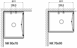 651583 Ванна IFO Caribia с половинной передней частью, верх NK VS 900 x 900  - Вид №2