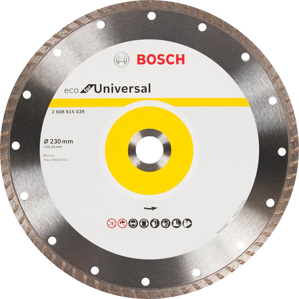 Диск алмазный универсальный Bosch Eco for Universal 2608615039 турбо 230x22.2x3 мм 82857614 STLM-2081563 BOSCH PROFESSIONAL 