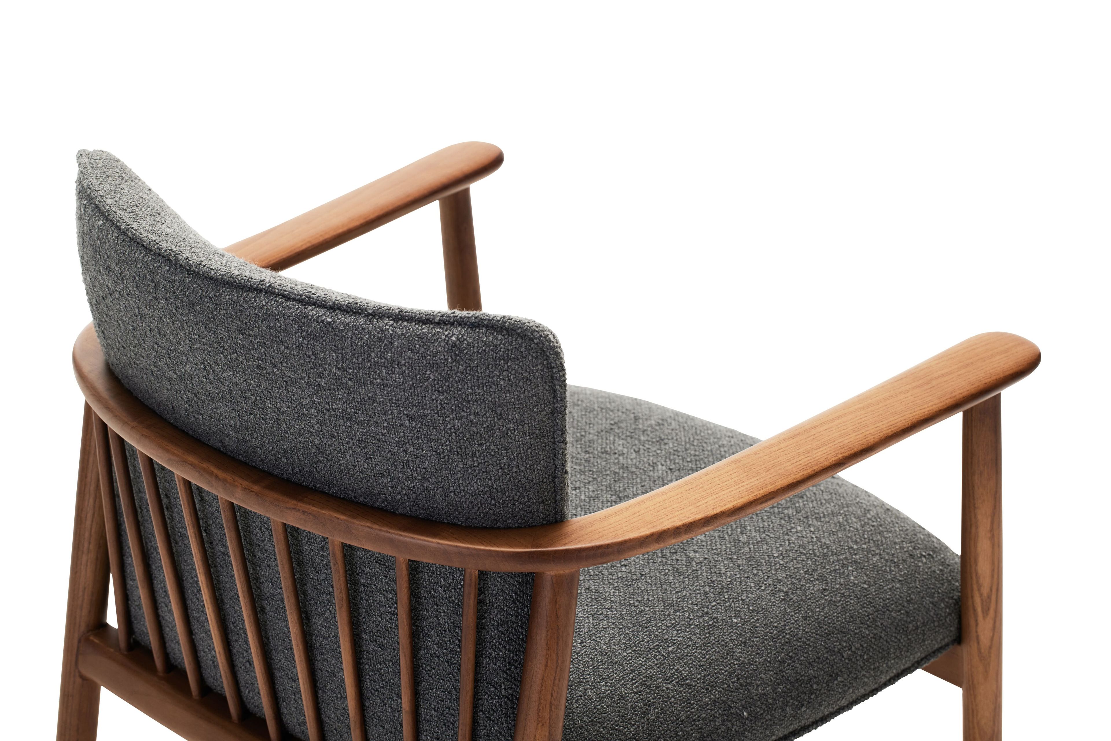 Кресло из ткани и ясеня с подлокотниками Papell Design Каролина ARCH-00124326 - Вид №4