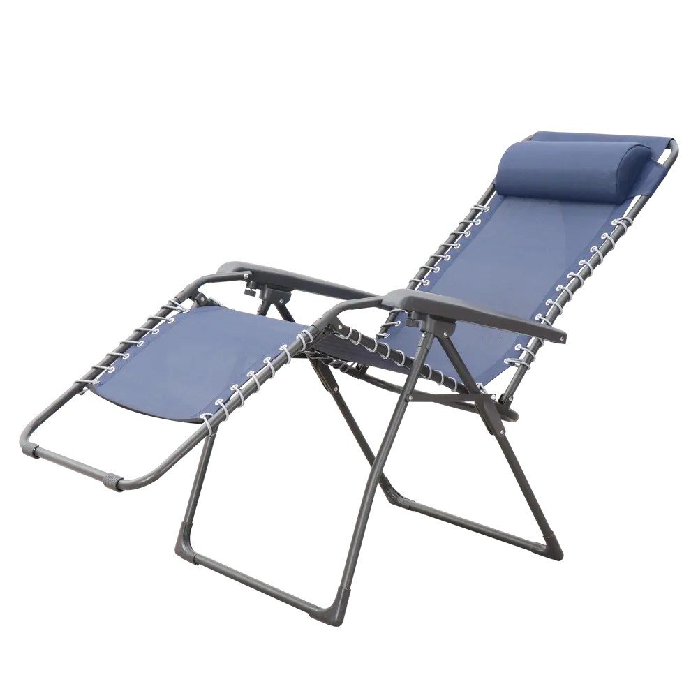 Шезлонг Multipo Zero с подушкой 65.5x116x91 см сталь/текстилен голубой 87082115 STLM-2182429 Santreyd  - Вид №1